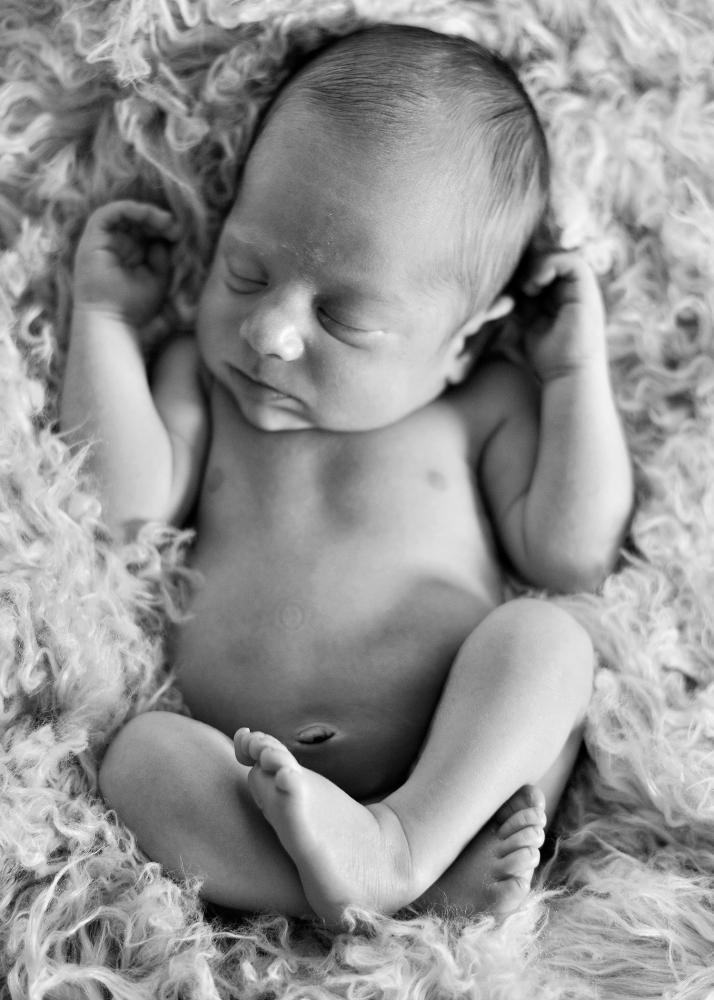 Newborn Baby, sleeping baby, black and white photography